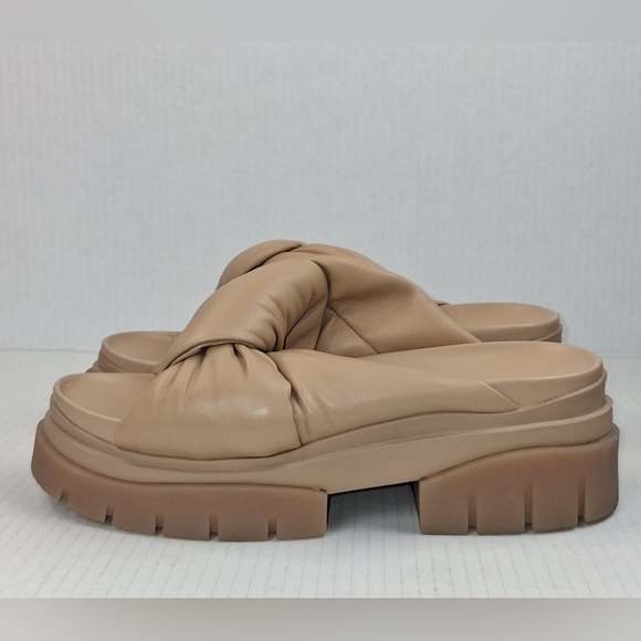 Ash Shilo Nude Knotted Lug Sole Open Toe Mule Sandals - Picture 4 of 7